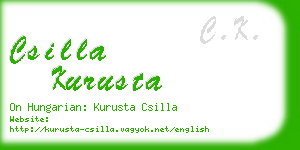 csilla kurusta business card